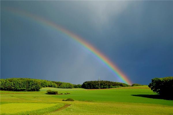 梦见彩虹挂在原野上